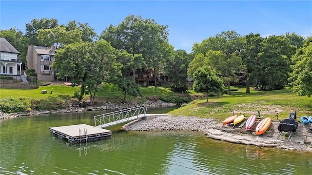224 NW Locust St, Lees Summit, MO 64064 - dock with a water view and view of wooded area