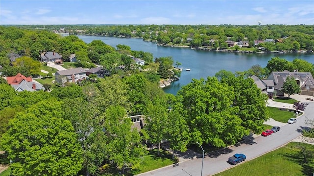 224 NW Locust St, Lees Summit, MO 64064 - aerial view of residential area featuring a large body of water
