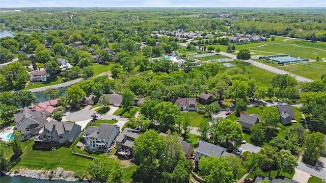 224 NW Locust St, Lees Summit, MO 64064 - aerial view of residential area featuring a large body of water