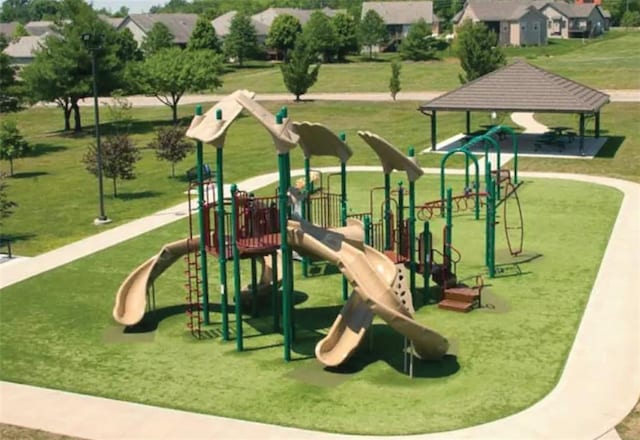 224 NW Locust St, Lees Summit, MO 64064 - communal playground featuring a gazebo and a lawn