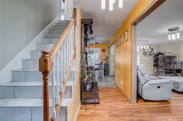 653 NE Reed Xing, Lees Summit, MO 64086 - stairs with wood finished floors