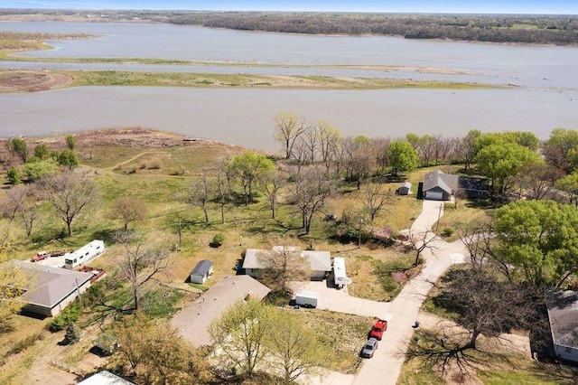 108 Sunrise Ct, Ozawkie, KS 66070 - drone / aerial view with a water view