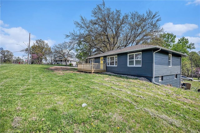 exterior space with a wooden deck