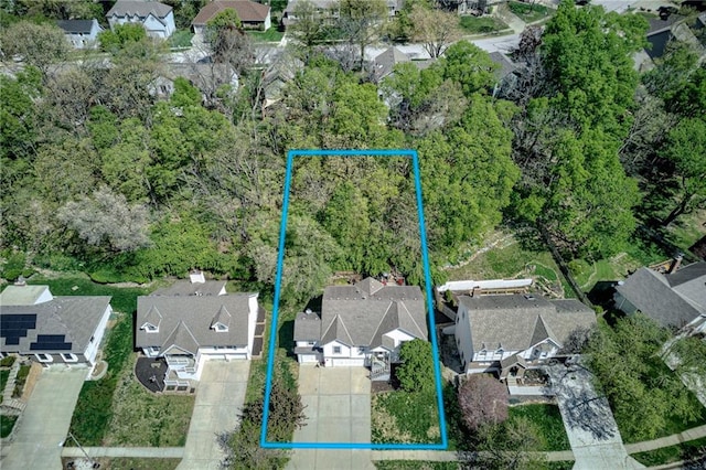 birds eye view of property featuring a residential view