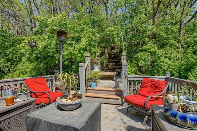 view of wooden deck