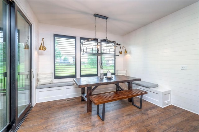 8120 Lone Elm Rd, Lenexa, KS 66220 - dining space with dark wood-style flooring and breakfast area