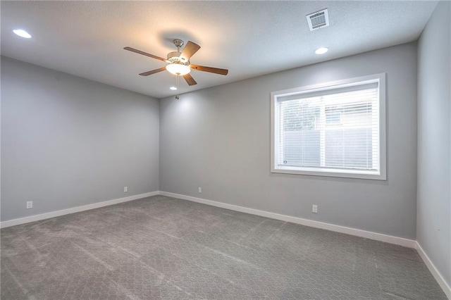 8120 Lone Elm Rd, Lenexa, KS 66220 - unfurnished room with ceiling fan, carpet flooring, recessed lighting, and baseboards