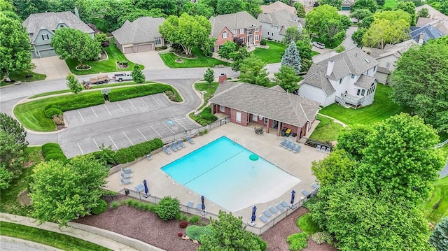 8120 Lone Elm Rd, Lenexa, KS 66220 - aerial view of residential area with a pool area