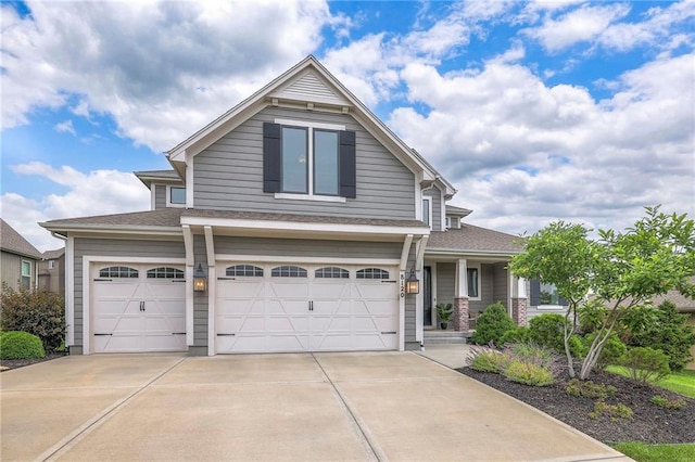 8120 Lone Elm Rd, Lenexa, KS 66220 - view of front of house with driveway, a garage, and roof with shingles