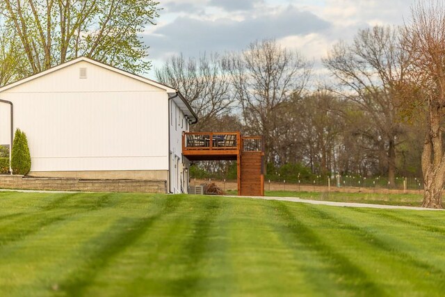 20609 NE 161st St, Kearney, MO 64060 - view of yard featuring stairs and a wooden deck