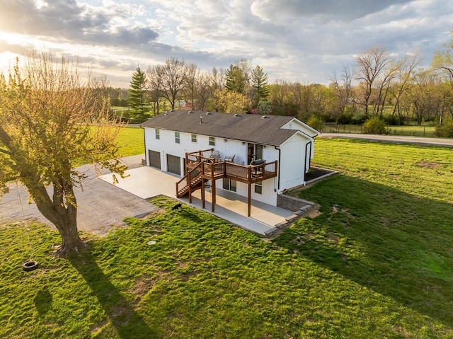 20609 NE 161st St, Kearney, MO 64060 - back of house with a patio, a yard, a deck, and concrete driveway
