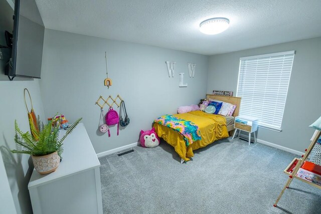 20609 NE 161st St, Kearney, MO 64060 - carpeted bedroom with baseboards, a textured ceiling, and visible vents