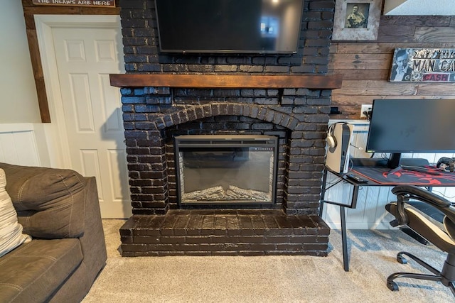 20609 NE 161st St, Kearney, MO 64060 - room details with carpet floors and a fireplace