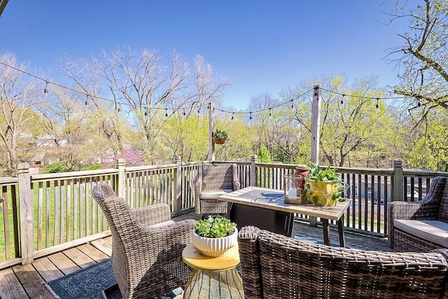 view of wooden deck