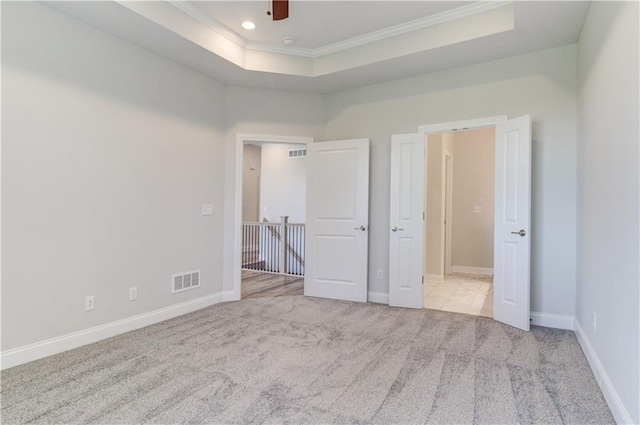 1828 N 92nd Ter, Kansas City, KS 66112 - unfurnished bedroom with visible vents, carpet flooring, and crown molding