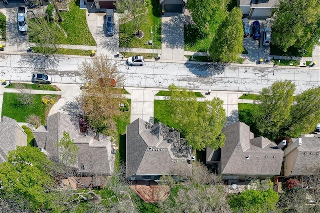 aerial view featuring a residential view