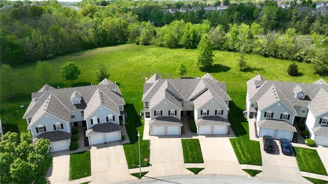 aerial view of residential area