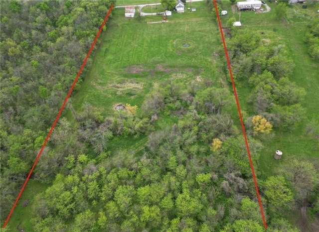 drone / aerial view featuring a rural view