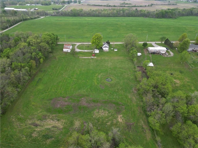 bird's eye view featuring a rural view