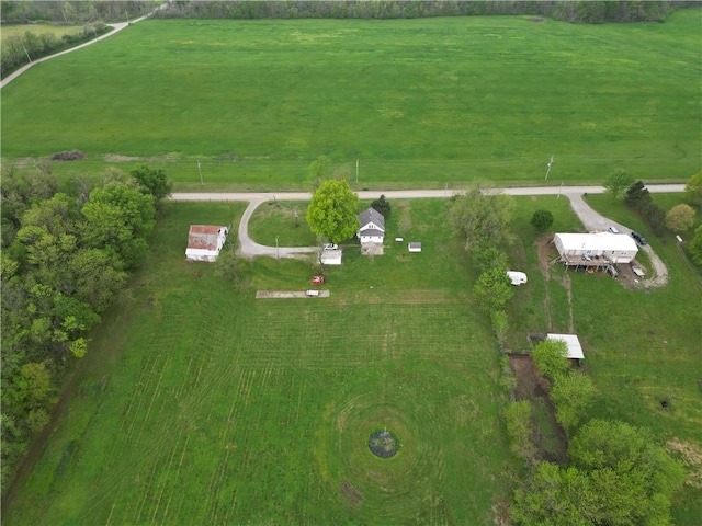 drone / aerial view featuring a rural view