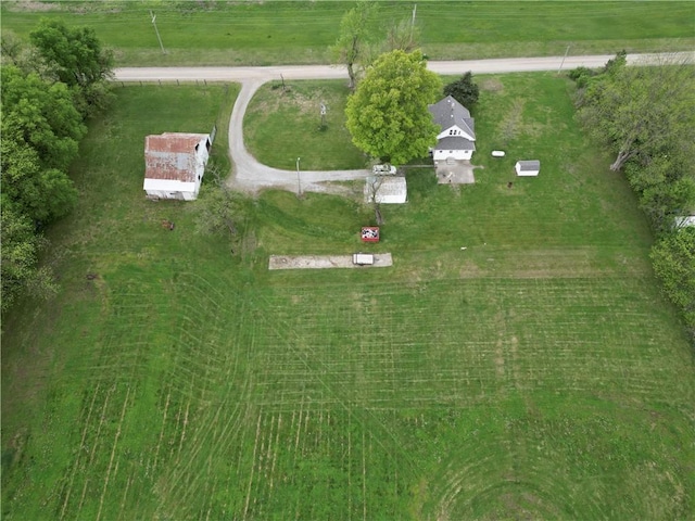 bird's eye view featuring a rural view