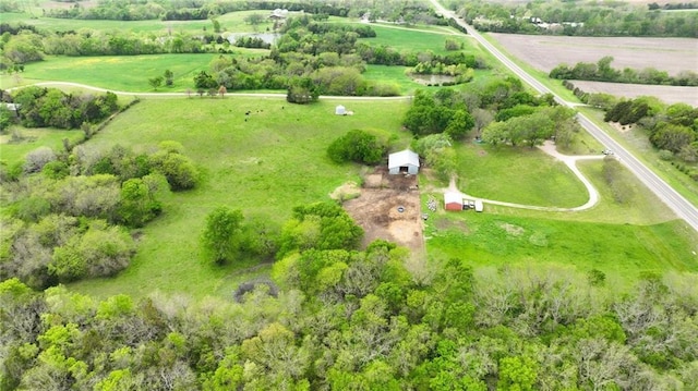 drone / aerial view featuring a rural view