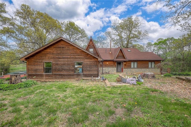 31025 203rd St, Leavenworth, KS 66048 - rear view of house with a yard