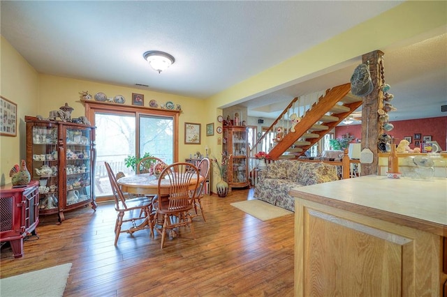 31025 203rd St, Leavenworth, KS 66048 - dining space featuring stairs and light wood-style floors