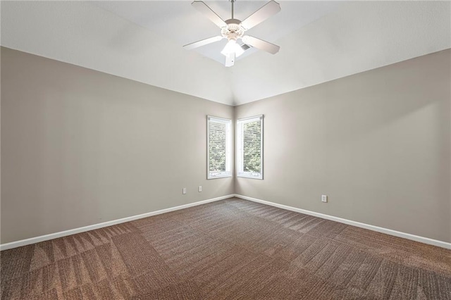 5108 W 150th St, Leawood, KS 66224 - empty room with carpet flooring, a ceiling fan, and high vaulted ceiling