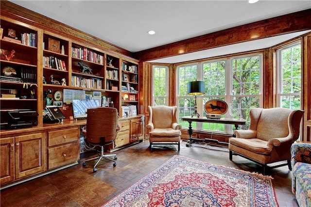 11405 Manor St, Leawood, KS 66211 - home office with built in study area and recessed lighting