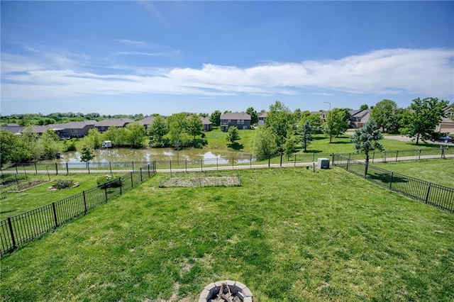 496 S 137th St, Bonner Springs, KS 66012 - view of yard featuring a water view and a residential view