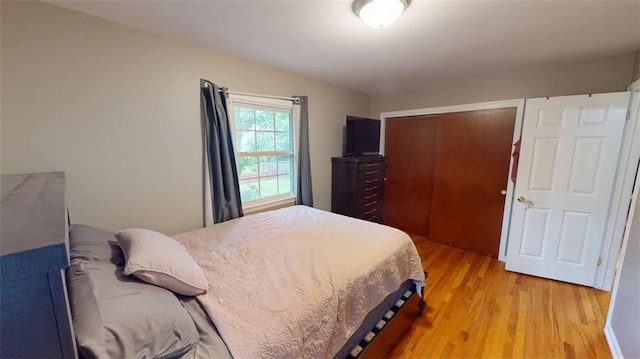 11706 W 69th St, Shawnee, KS 66203 - bedroom featuring light wood finished floors and a closet