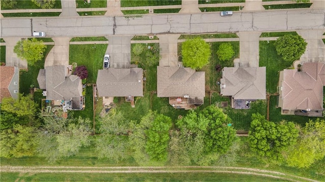 drone / aerial view with a residential view