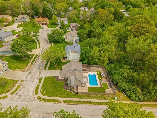 birds eye view of property featuring a residential view