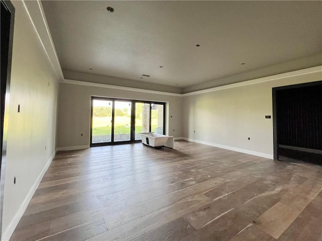20840 Golden Rd, Linwood, KS 66052 - spare room featuring hardwood / wood-style flooring and crown molding