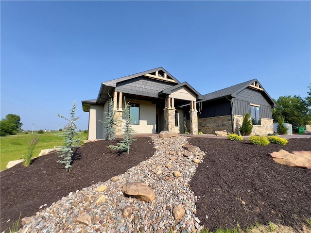 20840 Golden Rd, Linwood, KS 66052 - craftsman inspired home with stone siding and board and batten siding