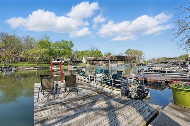62 Beach Dr, Lake Tapawingo, MO 64015 - dock featuring a water view