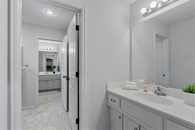 bathroom featuring vanity