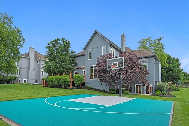 14215 W 157th Ter, Olathe, KS 66062 - view of basketball court featuring basketball court and a yard