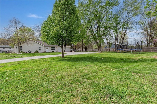 204 Lynn St, Lathrop, MO 64465 - view of yard with a trampoline