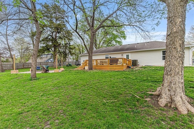 204 Lynn St, Lathrop, MO 64465 - view of yard with a deck and cooling unit