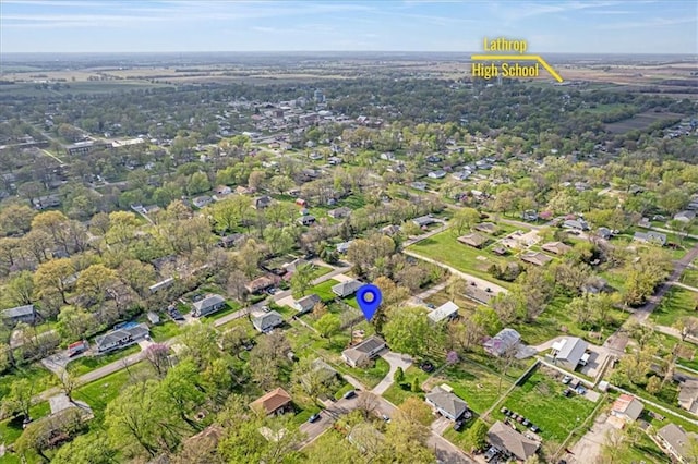 204 Lynn St, Lathrop, MO 64465 - aerial view of property and surrounding area