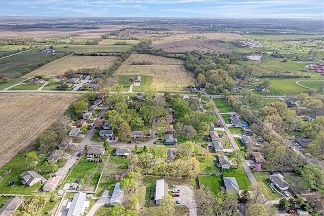 204 Lynn St, Lathrop, MO 64465 - aerial overview of property's location with rural landscape