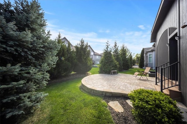 view of yard with a patio area