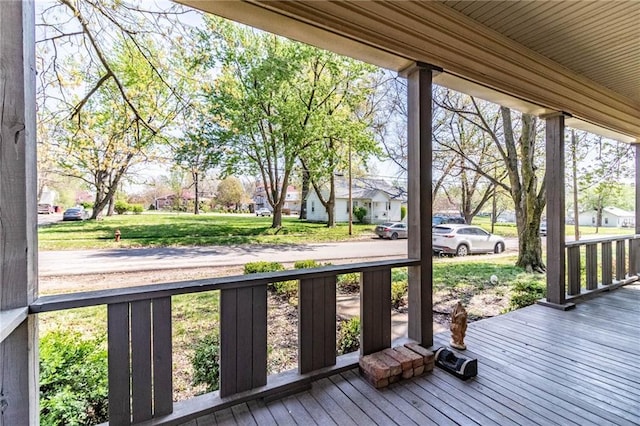 401 E Jackson St, Windsor, MO 65360 - wooden deck with a residential view