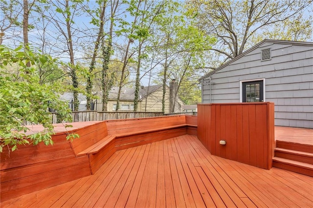 deck with fence