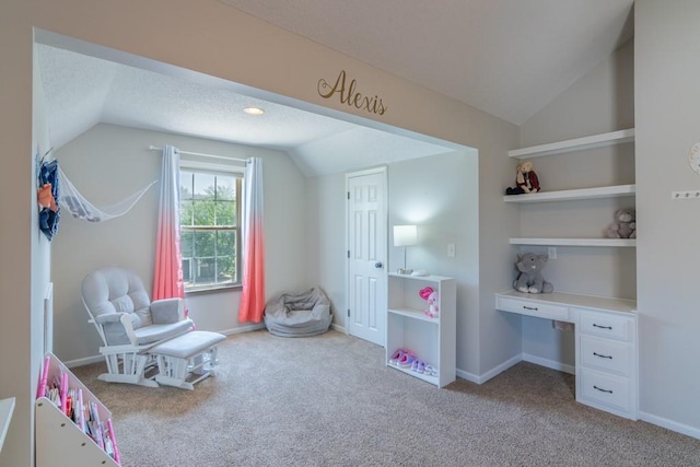 14108 Pine Valley Ct, Basehor, KS 66007 - bedroom featuring lofted ceiling, carpet flooring, and baseboards