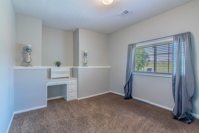 14108 Pine Valley Ct, Basehor, KS 66007 - unfurnished office with carpet flooring, a textured ceiling, and baseboards
