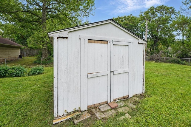 view of shed