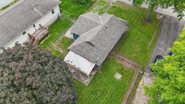 view from above of property